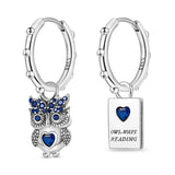 925 Silver Ocean Heart Daisy Moon Drop Earrings Women