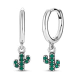 925 Silver Ocean Heart Daisy Moon Drop Earrings Women