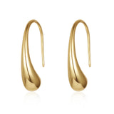925 Silver Water Drop Shape Hoop Earrings for Women
