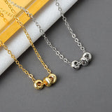 925 Silver Geometric Pendant Necklace - Women