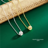 925 Silver Chain Necklace with Beads Pendant for Women