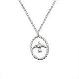 Real 925 Silver Bird Geometric Pendant Necklace Fine Jewelry