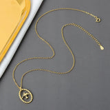 Real 925 Silver Bird Geometric Pendant Necklace Fine Jewelry