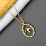 Real 925 Silver Bird Geometric Pendant Necklace Fine Jewelry