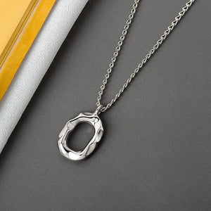 925 Sterling Silver Geometric Pendant Necklace Wedding Jewelry