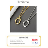 925 Sterling Silver Geometric Pendant Necklace Wedding Jewelry
