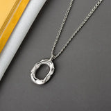 925 Sterling Silver Geometric Pendant Necklace Wedding Jewelry