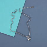 925 Silver Emoji Face Pendant Anklet for Women