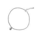 925 Silver Emoji Face Pendant Anklet for Women