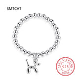 925 Sterling Silver Balloon Dog Elastic Ring Wedding Party Jewelry