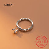 925 Sterling Silver Balloon Dog Elastic Ring Wedding Party Jewelry