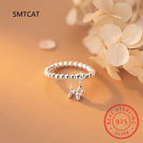 925 Sterling Silver Balloon Dog Elastic Ring Wedding Party Jewelry