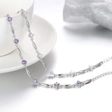 925 Silver CZ Bracelet For Women Wedding Party