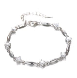 925 Silver CZ Bracelet For Women Wedding Party