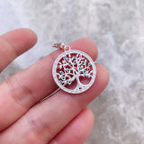 Colorful Tree Pendant Charm for Women in 925 Sterling Silver