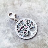 Colorful Tree Pendant Charm for Women in 925 Sterling Silver