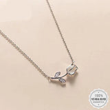 925 Silver Mother Gift Tulip CZ Necklace For Women