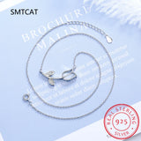 925 Silver Mother Gift Tulip CZ Necklace For Women