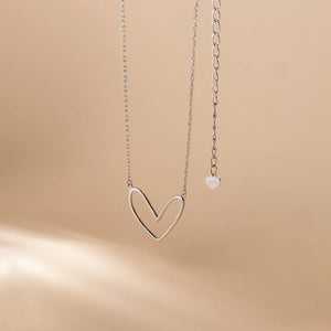 925 Silver Heart Charm Necklace Wedding Party Jewelry