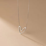 925 Silver Heart Charm Necklace Wedding Party Jewelry
