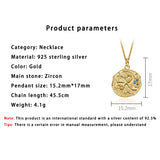 925 Sterling Silver Coins Pendant Necklace Chocker Bohemian Jewelry