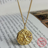 925 Sterling Silver Coins Pendant Necklace Chocker Bohemian Jewelry