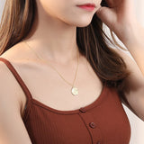 925 Sterling Silver Coins Pendant Necklace Chocker Bohemian Jewelry
