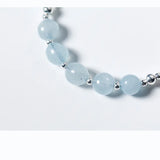 925 Silver Beads Crystals Cuff Bracelet GTLS486