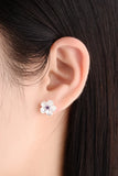 925 Silver Flower Stud Earrings for Women, Girls