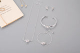 925 Silver Flower Stud Earrings for Women, Girls