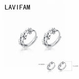925 Sterling Silver Flowers Hoop Earrings for Women