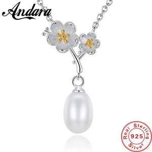 925 Silver Clover Flower Pendant Necklace for Wedding