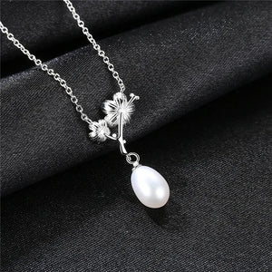 925 Silver Clover Flower Pendant Necklace for Wedding