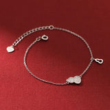 925 Sterling Silver CZ Zircon Gourd Charm Bracelet Wedding Jewelry