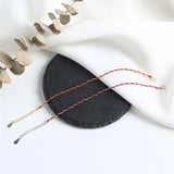 Real 925 Sterling Silver Red Rope Woven Bracelet Chain for Women