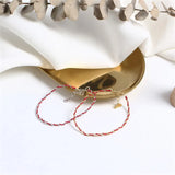 Real 925 Sterling Silver Red Rope Woven Bracelet Chain for Women