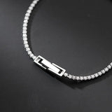 925 Silver Zircon Bracelet Geometric Clasp Chain Hypoallergenic Jewelry