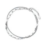 925 Silver Geometric Round Bracelet for Women Party Hiphop Jewelry