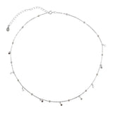 925 Silver Geometric Choker Necklace Women Minimalist Fine Jewelry