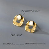 925 Silver Geometric Stud Earrings Square Cut Post Studs Hypoallergenic