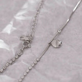 925 Silver Geometric Dot Lucky Letter Choker Necklace