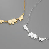 925 Sterling Silver Elephant Anklet Mom and Babies Ankle Bracelet for Women