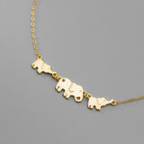 925 Sterling Silver Elephant Anklet Mom and Babies Ankle Bracelet for Women
