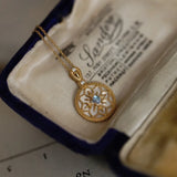 925 Silver Shell Moonstone Pendant Necklace 20K Yellow Plating Jewelry