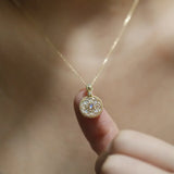 925 Silver Shell Moonstone Pendant Necklace 20K Yellow Plating Jewelry