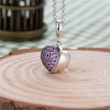 925 Sterling Silver Heart Charm Bead for Bracelet Necklace