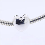 925 Sterling Silver Heart Clip Charms Beads for Bracelets
