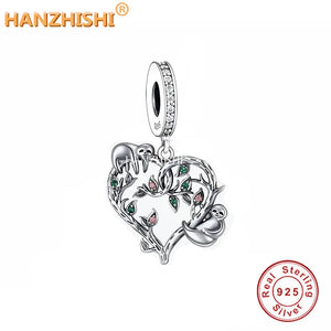 925 Silver Heart Monkey Pendant Necklace for Mum Girlfriend Child