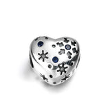 925 Silver Heart Star Snowflake Beads Charm Bracelets Diy Charms