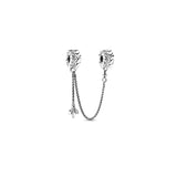 925 Sterling Silver Hearts Safety Chain Butterfly for Bracelets